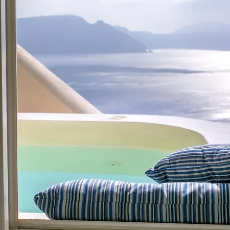 Elegant Santorini Spyros Demi Private Hot Tub Ия